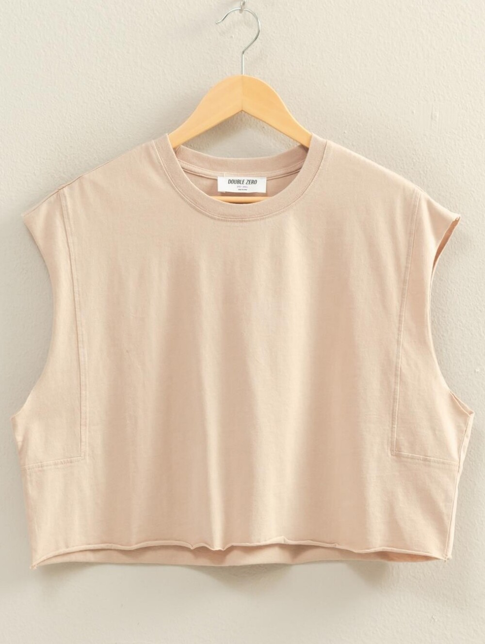 284 | Crew Neck Boxy Seamless Crop - Taupe